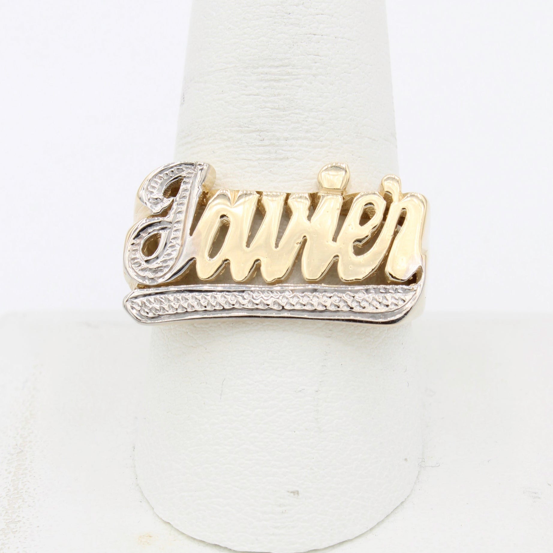 14K Gold Personalized Name Ring for Men - Custom Engraved Jewelry Gift for Him | Wedding, Anniversary, Birthday & Special Occasions