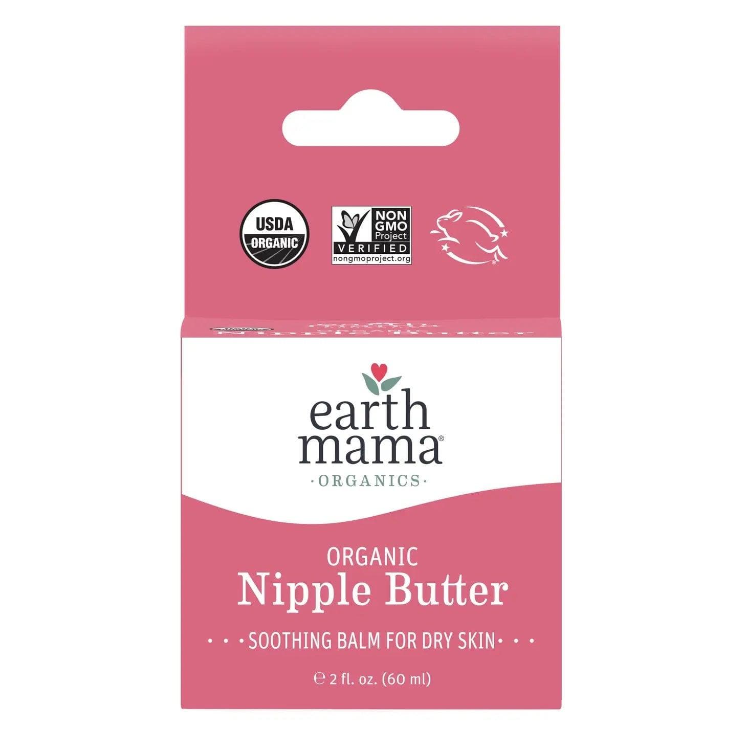 Earth Mama Organic Nipple Butter for Breastfeeding - 100% Natural Lanolin-Free Nursing Cream (10.232 oz) - Soothe Cracked & Dry Nipples for Nursing Moms - Perfect for Pumping & Breastfeeding Comfort
