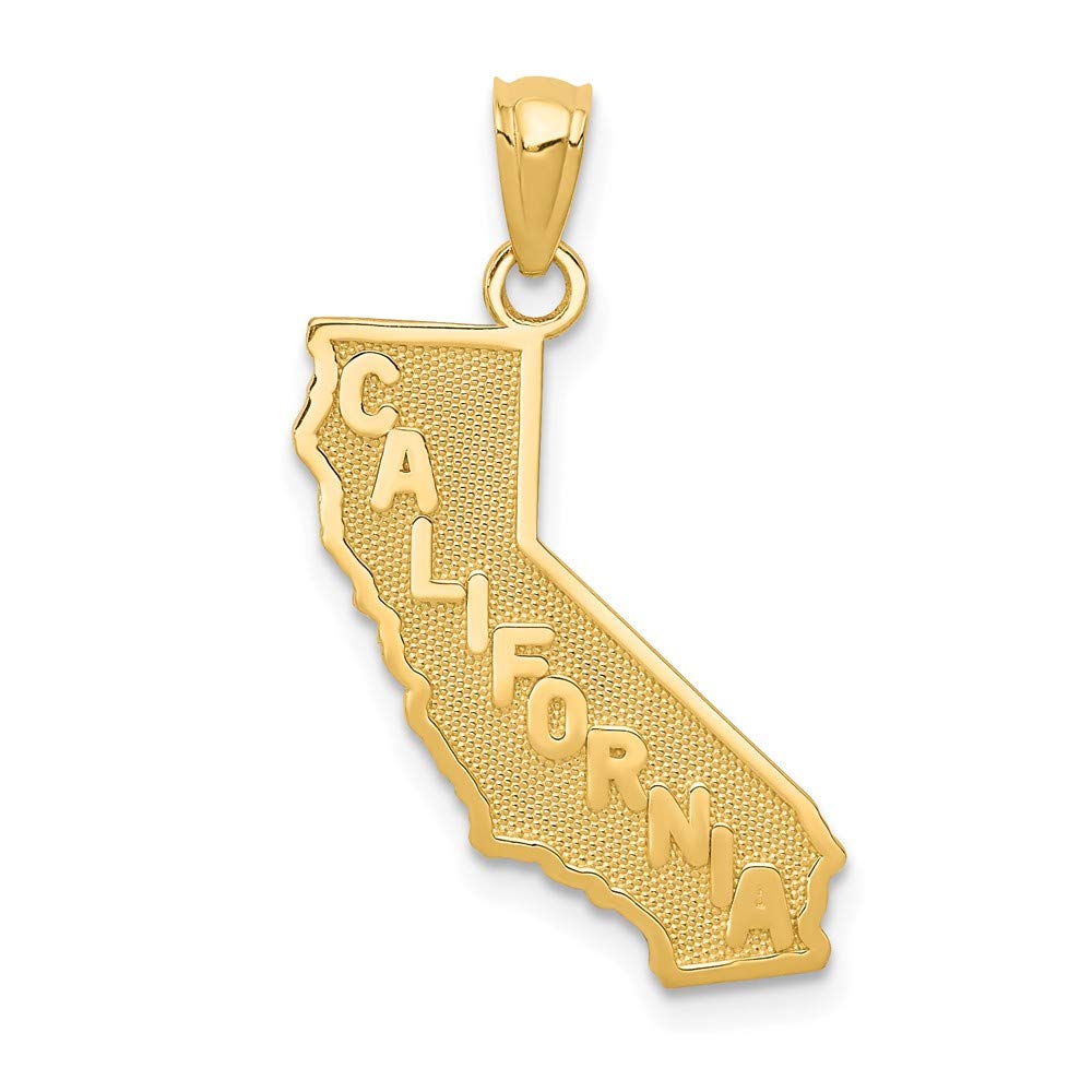14k California State Pendant Necklace - 14kt Yellow Gold Jewelry for Women - Perfect Gift for Graduation, Birthday & Travel Souvenir