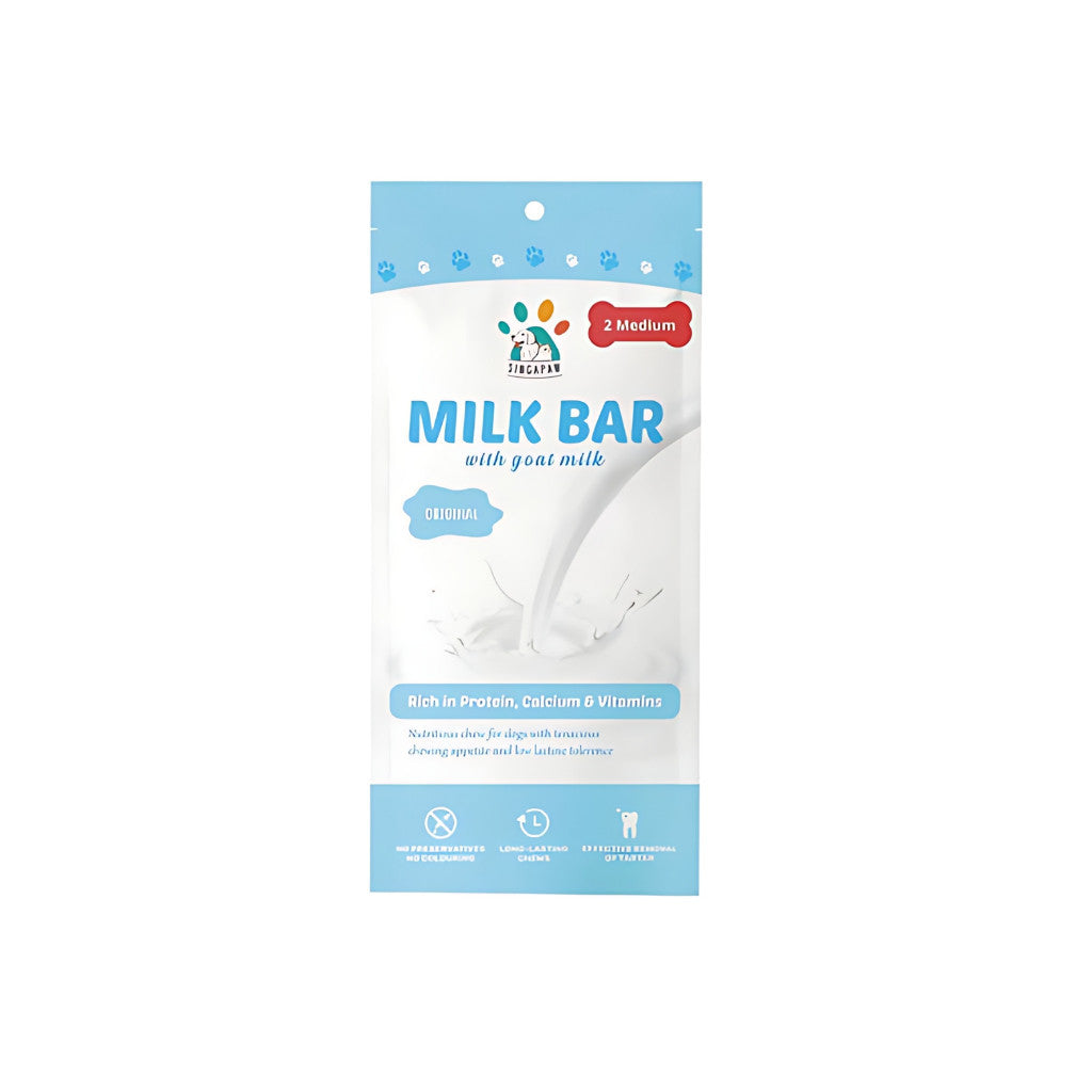 Singapaw Goat Milk Dental Chews for Dogs - Small & Medium Size | Natural Coconut, Pandan, Peanut, Strawberry & Honey Flavors | Promotes Oral Health & Fresh Breath | Perfect for Training Rewards and Daily Teeth Cleaning