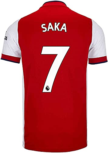 SAKA #7 Arsenal Home Men's Soccer Jersey 2021/22 - Authentic Football Shirt for Fans & Players - Perfect for Matchdays, Training & Soccer Gifts
