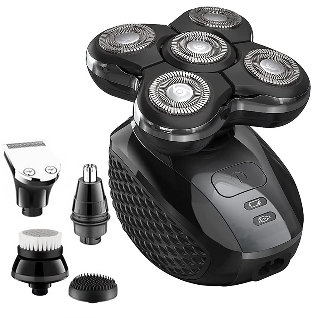 Men's Electric Razor - 5-Blade Rechargeable Shaver for Beard & Body Hair Trimming | Waterproof Cordless Shaving Machine for Smooth Grooming | Perfect for Travel, Home & Gym Use