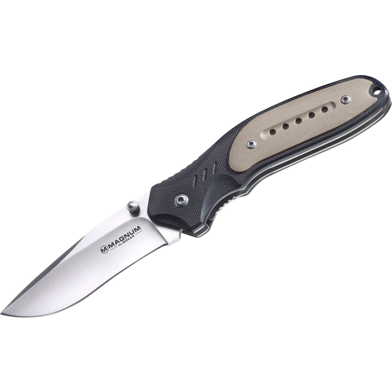 MAGNUM 01SC421 Ypsilon Tactical Knife - Black Survival Knife for Outdoor Camping, Hunting & EDC | High-Quality Stainless Steel Blade with Non-Slip Grip