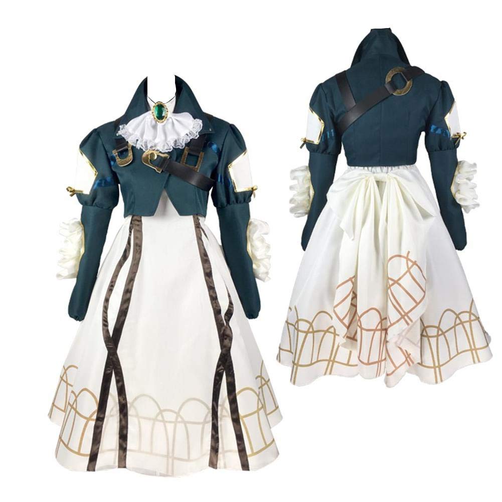 Violet Evergarden Cosplay Costume Full Set - Mikucos Auto Memory Doll Dress Outfit for Anime Conventions & Halloween Cosplay