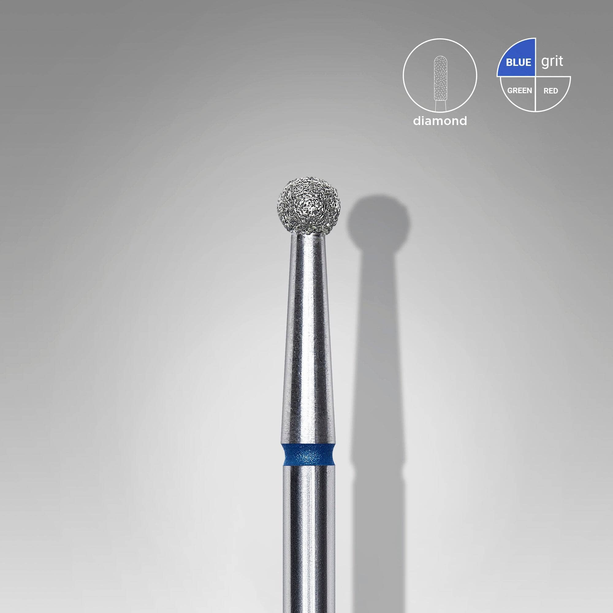 Staleks 2.7mm Blue Diamond Ball Nail Drill Bit - Professional Manicure Pedicure Tool for Acrylic Gel Nails & Nail Art Design