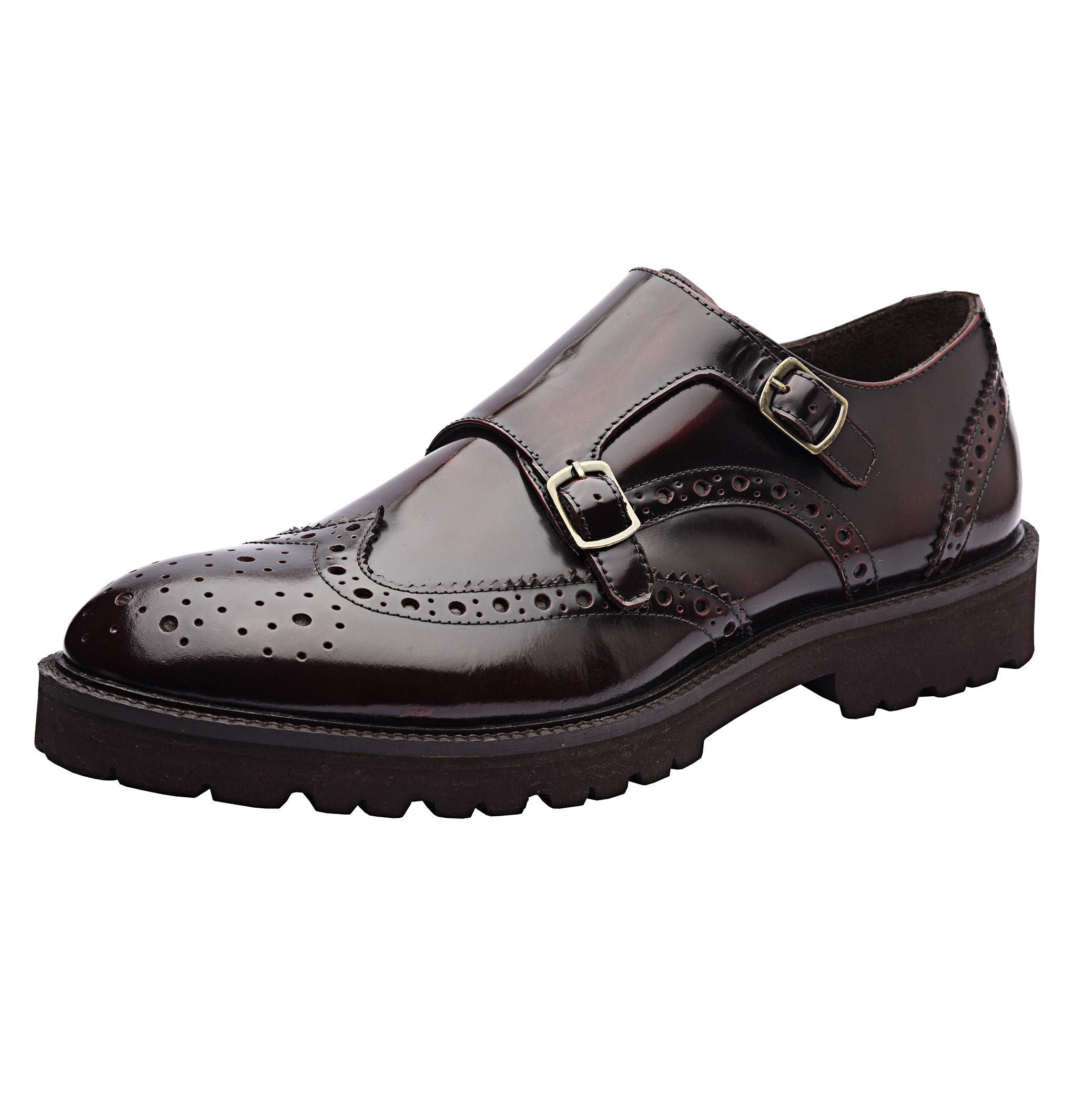 ALLONSI Genuine Leather Dress Shoes for Men - Wingtip Oxford Business Shoes with Handcrafted Detailing | Lightweight Comfort Sole | Premium Work Shoes for Office, Wedding & Formal Events | Durable & Stylish Everyday Dress Shoes
