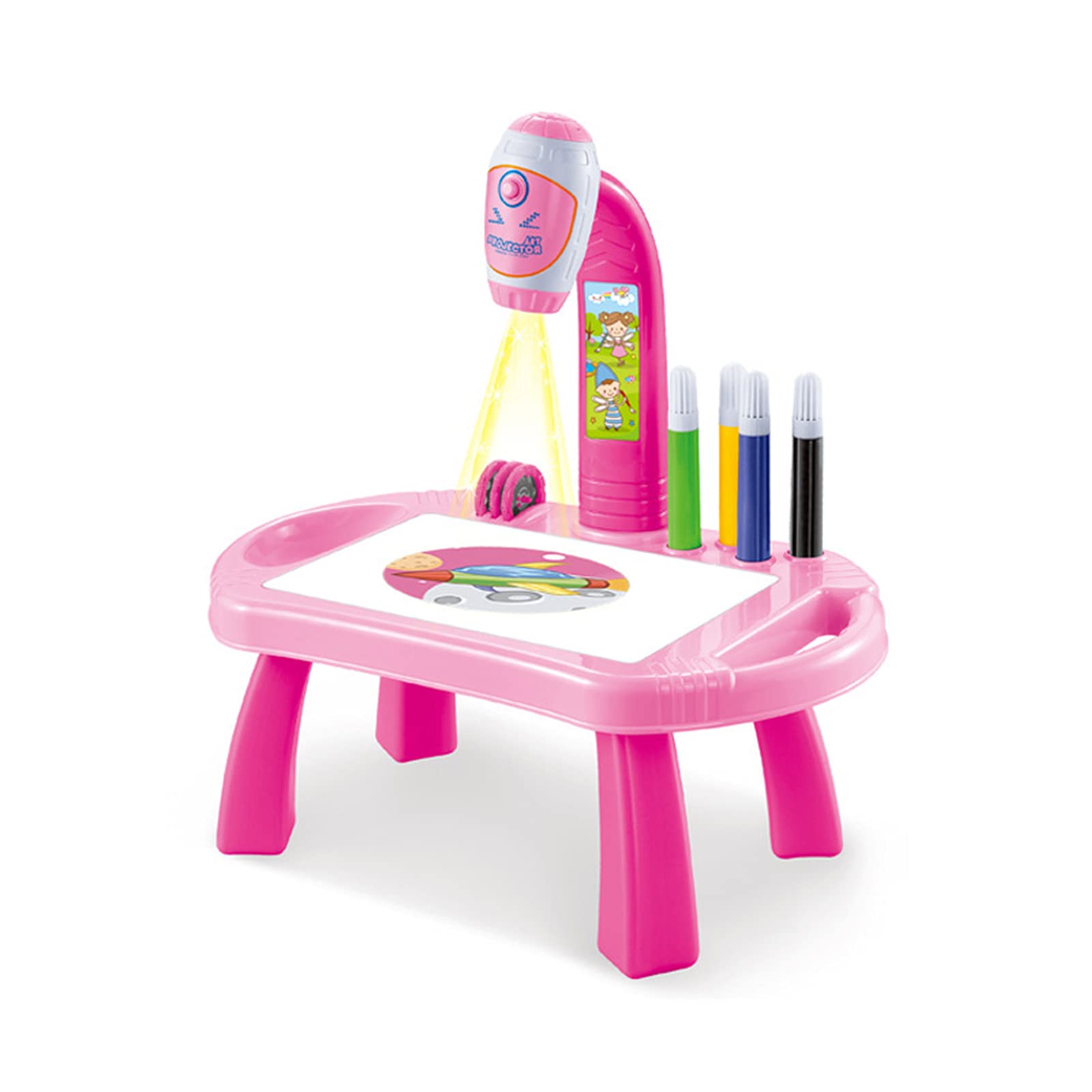 Baugger Kids Learning Desk - Children's Art Drawing Board with Projector, Trace & Draw Projection Painting Table, Early Educational Toy for Boys & Girls Ages 3+ | Perfect for Home, Classroom & Creative Play