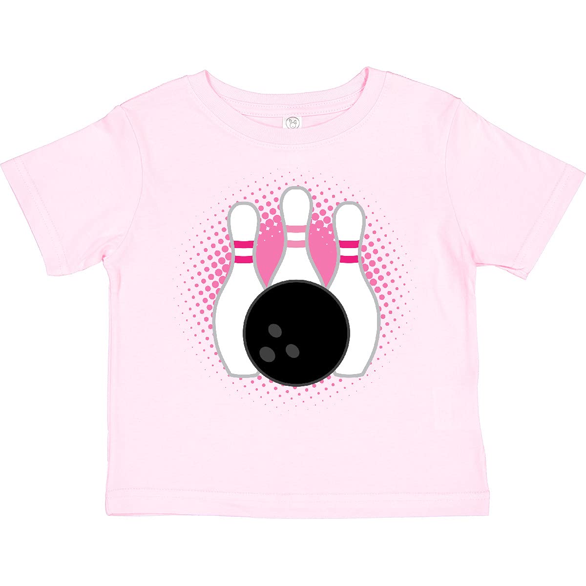 Inktastic Bowling Pins Cute Bowler Toddler T-Shirt - Soft Cotton Tee for Kids, Fun Bowling-Themed Outfit for Toddlers, Perfect for Birthday Parties, Family Bowling Nights & Casual Playdates