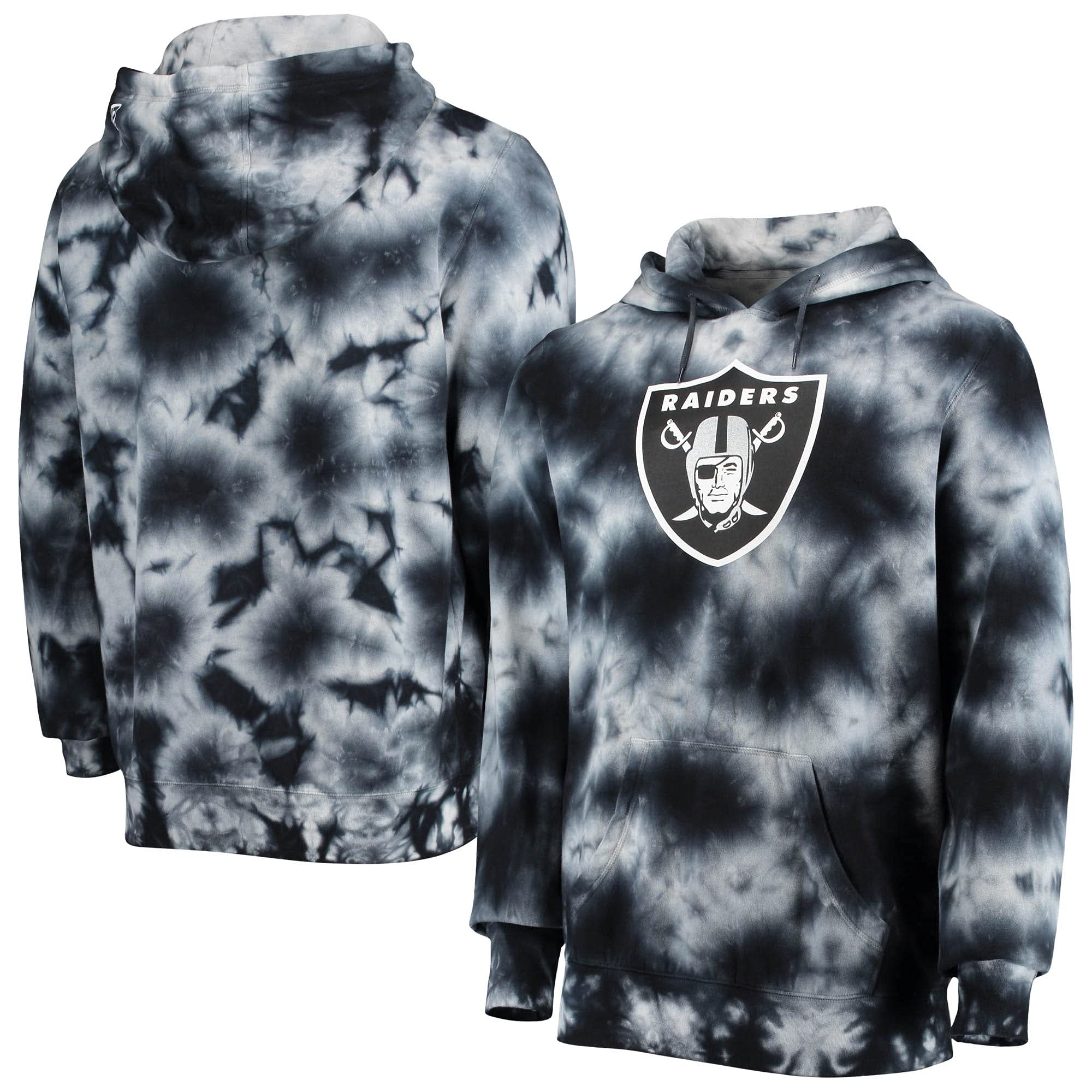 New Era Men's Cleveland Browns Tie-Dye Pullover Hoodie - Black NFL Fan Gear for Game Day & Casual Wear
