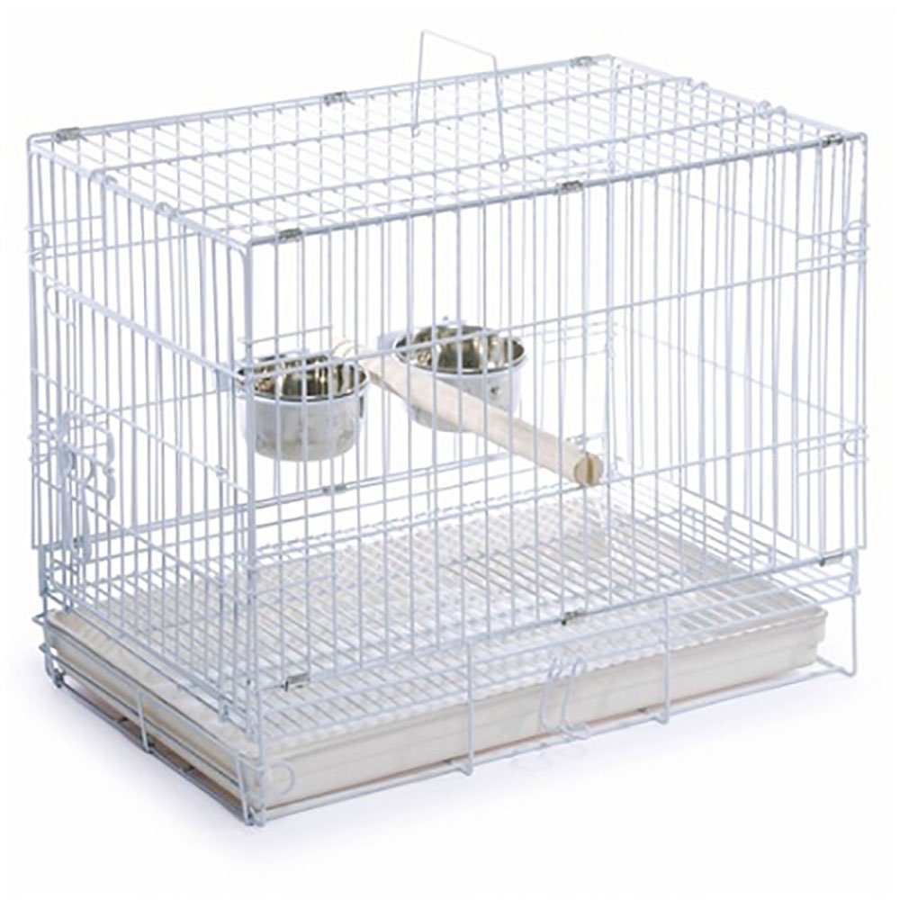 Prevue Hendryx White Travel Bird Cage - Portable & Lightweight for Small Birds - Perfect for Travel, Vet Visits & Outdoor Adventures