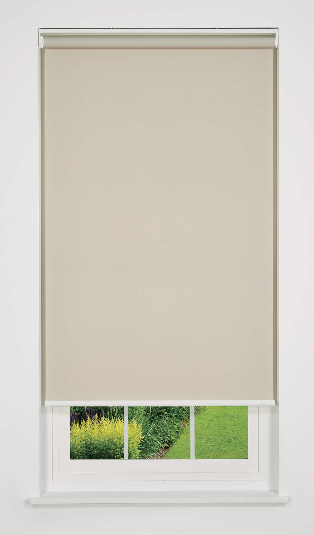 Linen Avenue Cordless 1% Solar Screen Standard Roller Shade - Beige 64.5