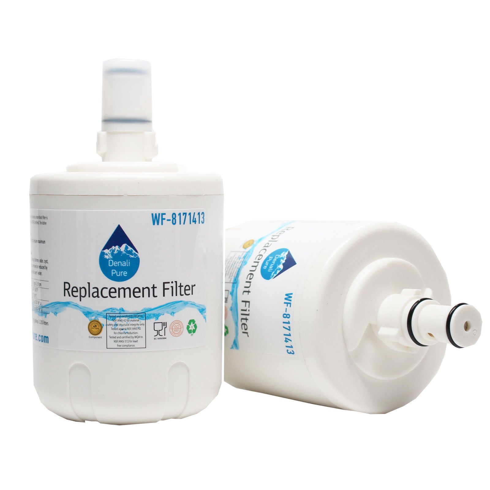2-Pack Whirlpool TS22AEXHW02 Refrigerator Water Filter Replacement - Compatible with Whirlpool 8171413, 8171414 Fridge Water Filter Cartridge | Clean & Fresh Drinking Water for Home & Office