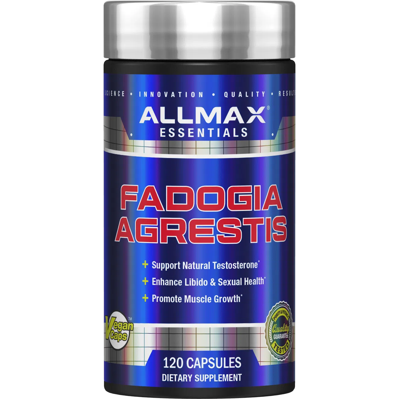 ALLMAX Fadogia Agrestis Supplement - 500mg Natural Testosterone Booster for Men - Energy, Stamina & Muscle Support - Gym, Workout & Fitness Performance Enhancer