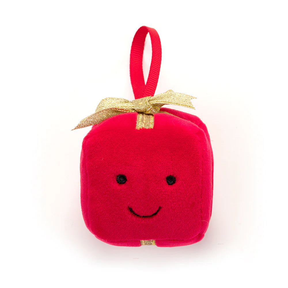 2023 Jellycat Festive Folly Present - Soft Plush Stuffed Animal Toy for Kids, Baby Shower Gift & Christmas Stocking Stuffer