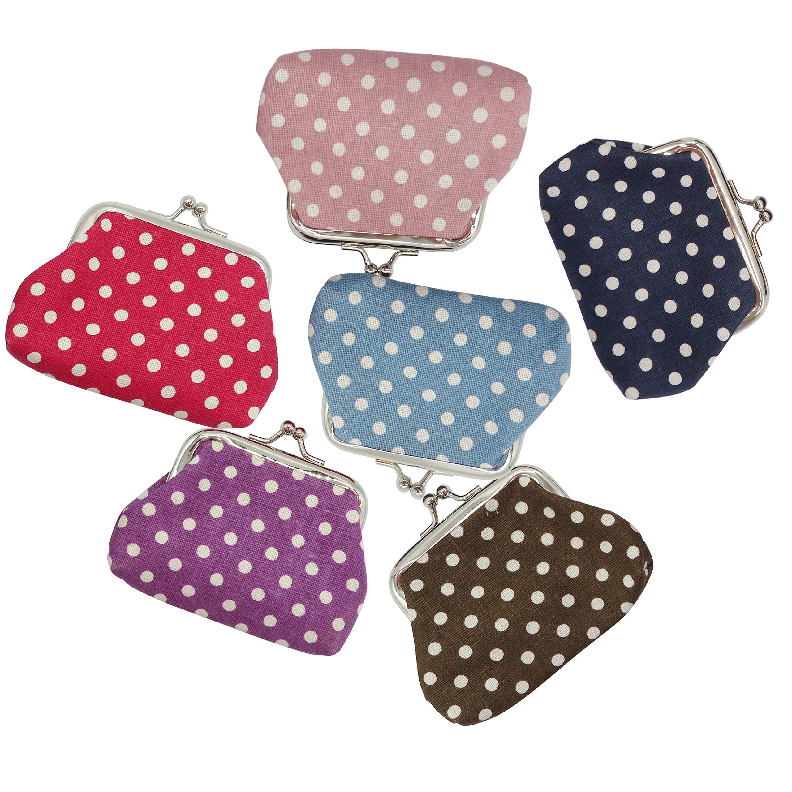 DODOGA Women's Canvas Coin Purse with Kiss Lock Clasp - Small Change Wallet for Girls & Women - Perfect for Travel, Shopping, and Everyday Use