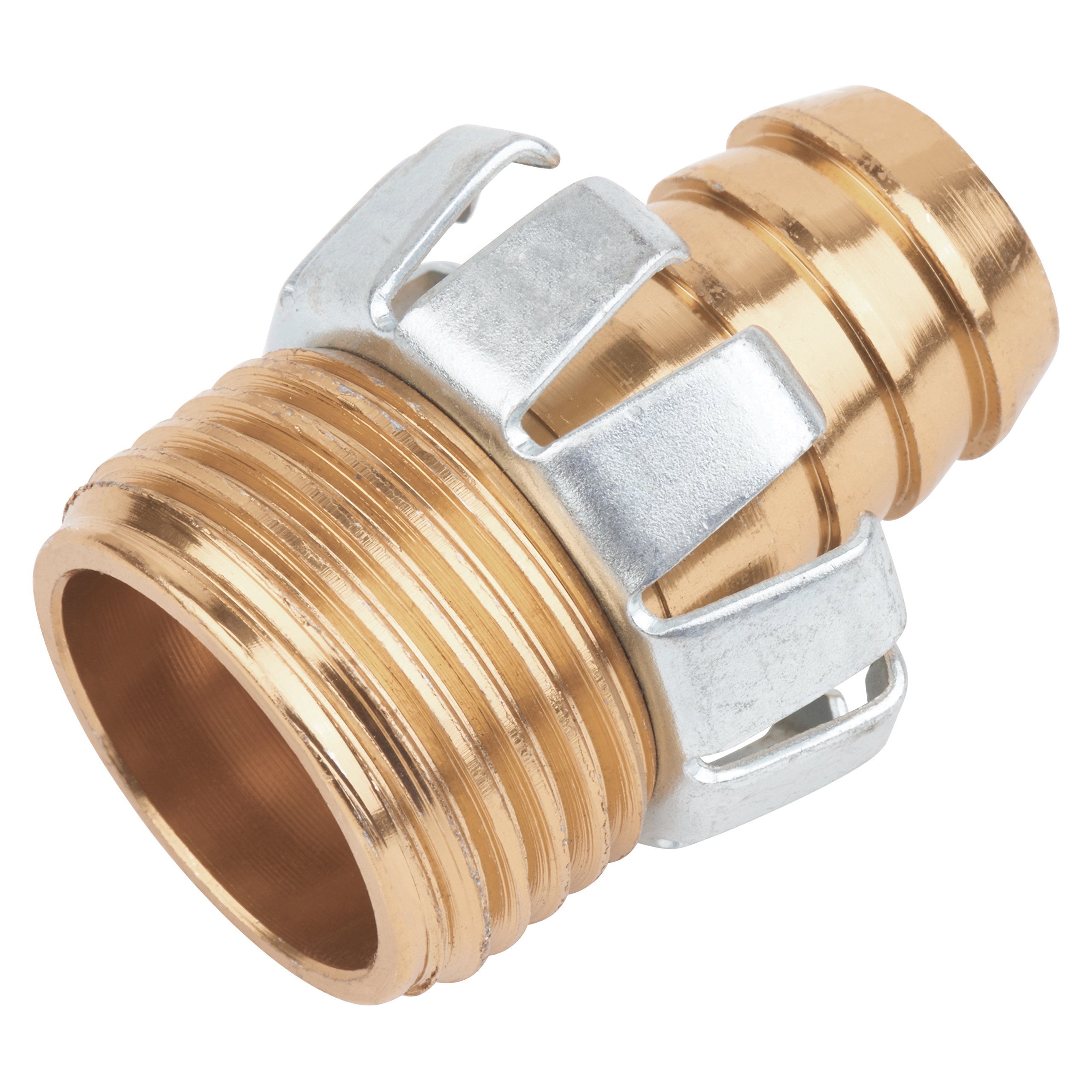 Melnor Metal Clinch Male Hose Repair Connector - 1/2 Inch Garden Hose Mender for Leak Fixing - Perfect for Lawn, Garden, and Outdoor Watering Systems