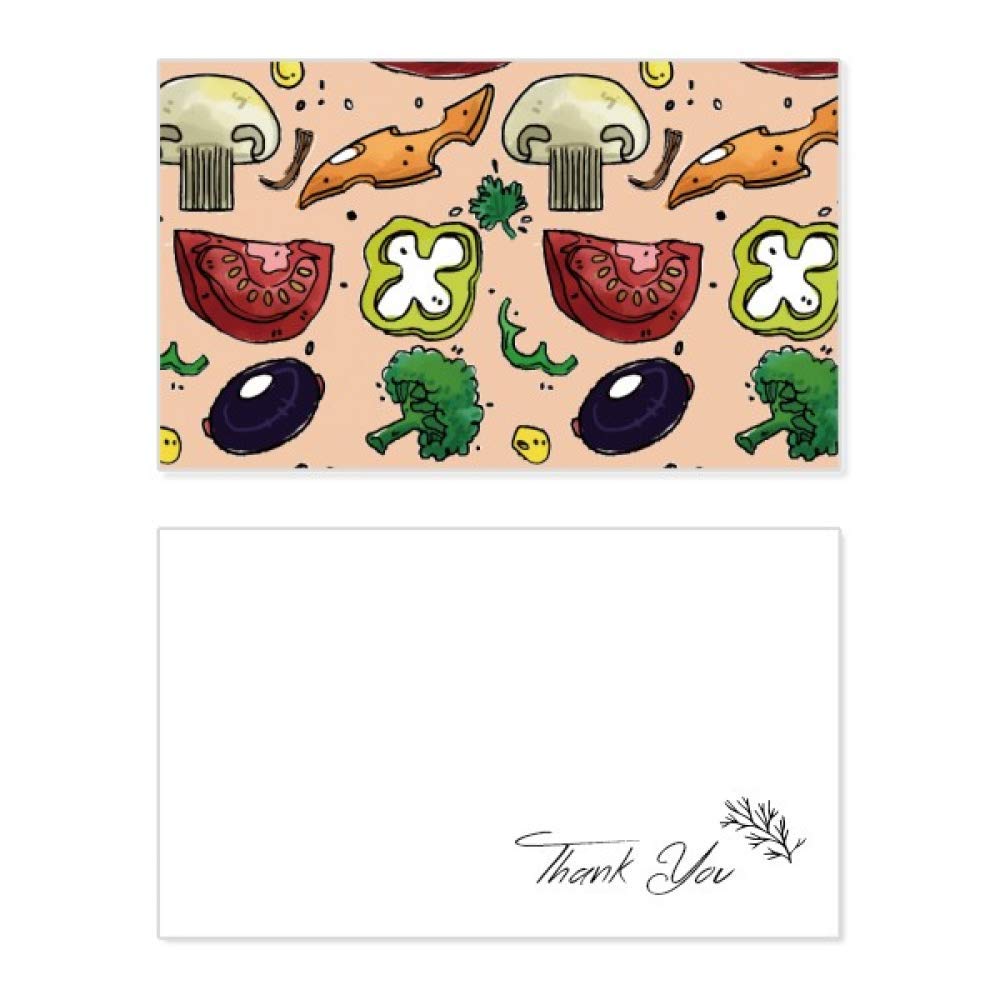 Pizza & Tomato Themed Thank You Card - Birthday, Wedding, Appreciation Greeting Card with Peppers & Onion Design | Perfect for Food Lovers, Chefs & Italian Cuisine Enthusiasts