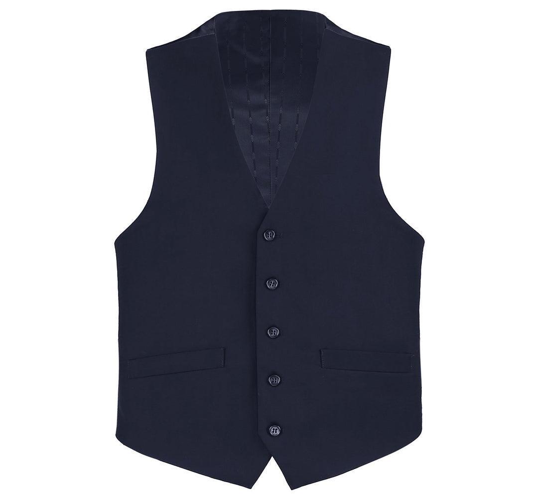 Navy Blue Suit Vest for Men - Formal Business Blazer Waistcoat - Perfect for Weddings, Office & Special Occasions