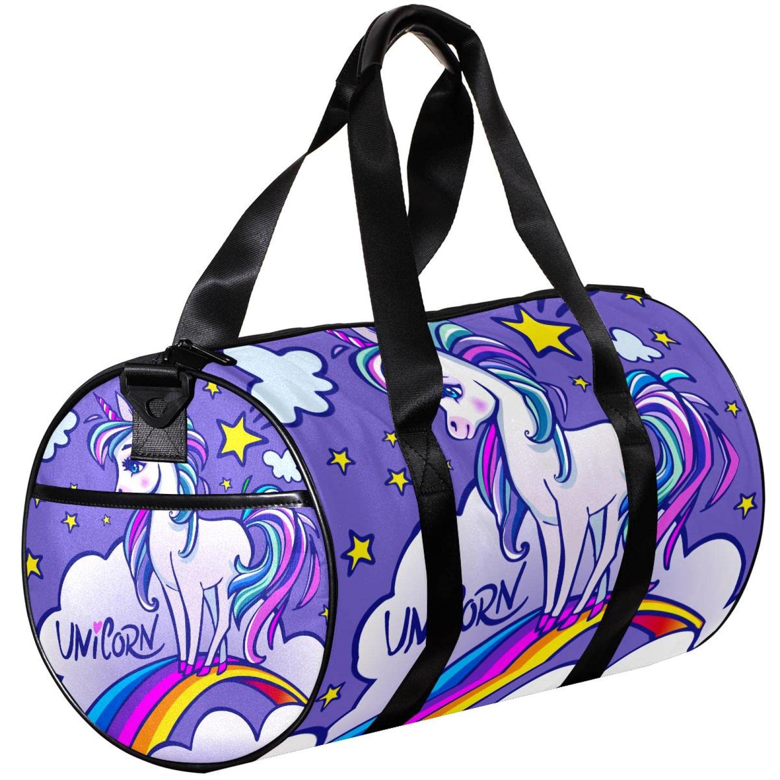 **Men's Gym Duffle Bag - Unicorn Purple Sports Travel Bag with Wet Pocket - Perfect for Gym, Workouts & Travel**