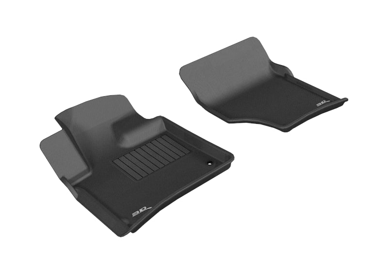 3D MAXpider Custom Fit Floor Mats for 2007-2015 Audi Q7 - 1st Row Kagu Series All-Weather Protection (Black) | Perfect for Winter, Rainy Days & Family Road Trips