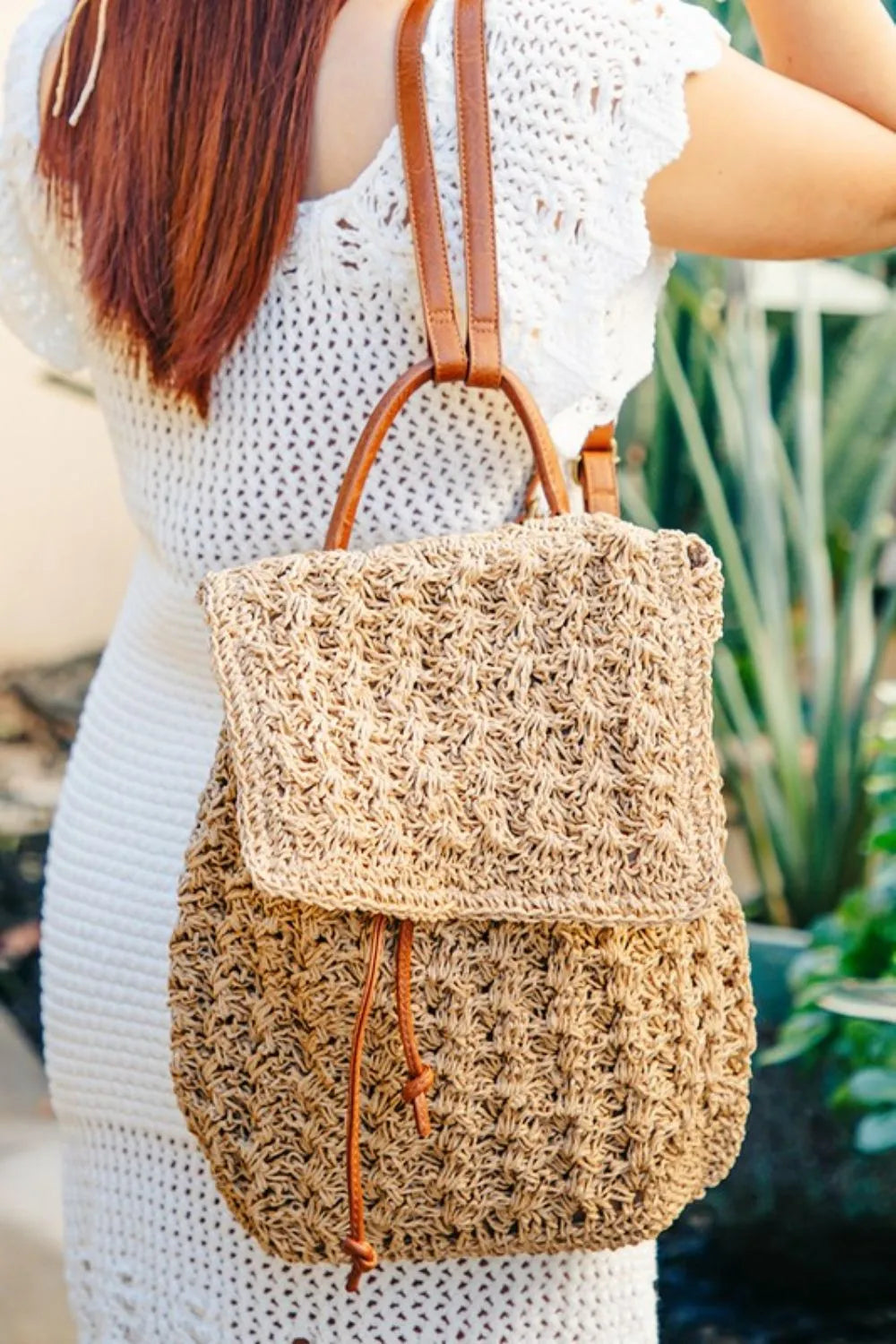 Stylish Straw Braided Backpack for Women - Trendy Summer Beach Bag, Boho Chic Purse for Travel, Shopping & Outdoor Adventures