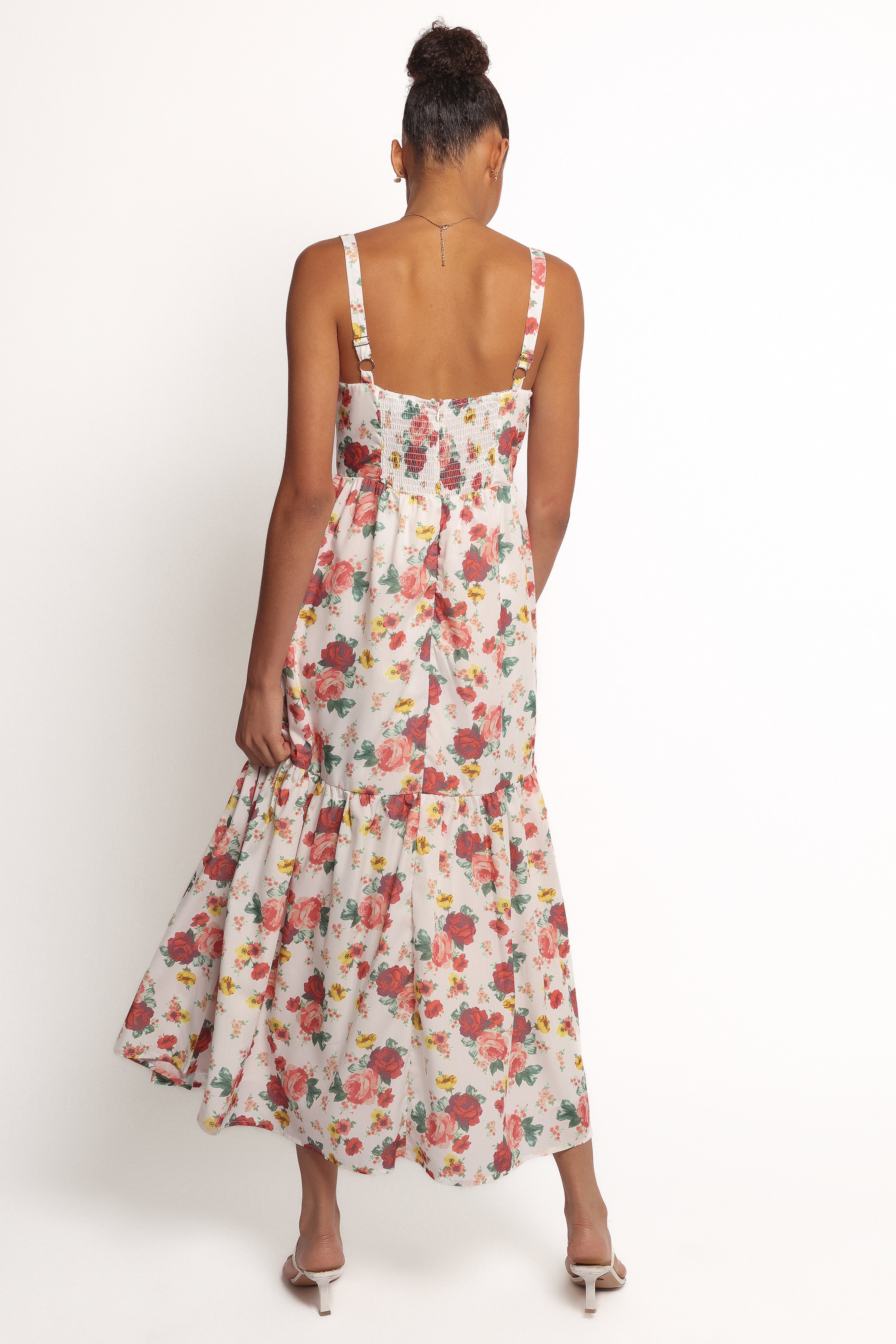 Donatella Maxi Dress - Floral Print Long Summer Dress for Women | Beach Wedding, Vacation & Party Wear