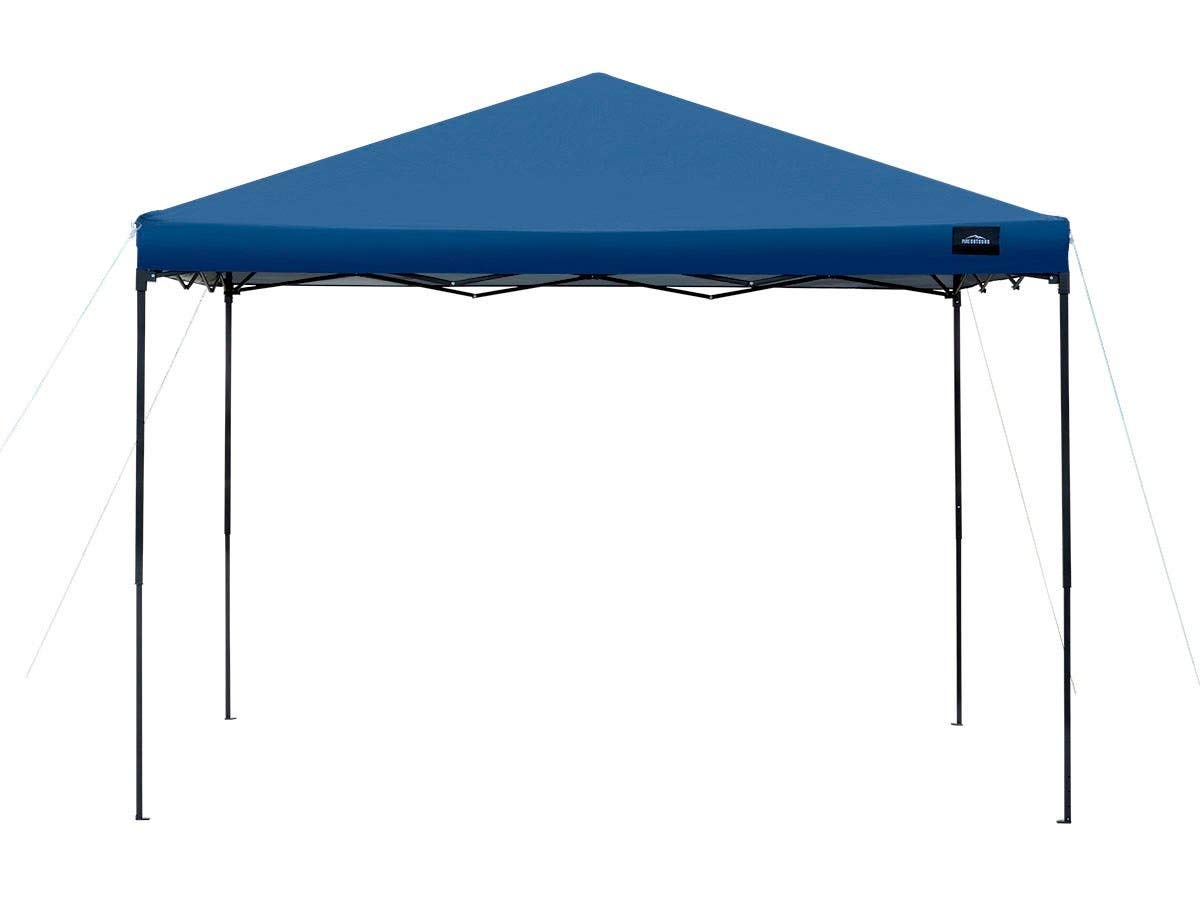 Monoprice 10x10 Feet Pop Up Canopy Tent - Navy Blue, 500D Polyester Waterproof Cover with UPF50+ Sun Protection for Outdoor Events, Beach, Camping, Backyard BBQs, Tailgating & Sports - Durable Portable Shelter for Picnics, Markets & Festivals