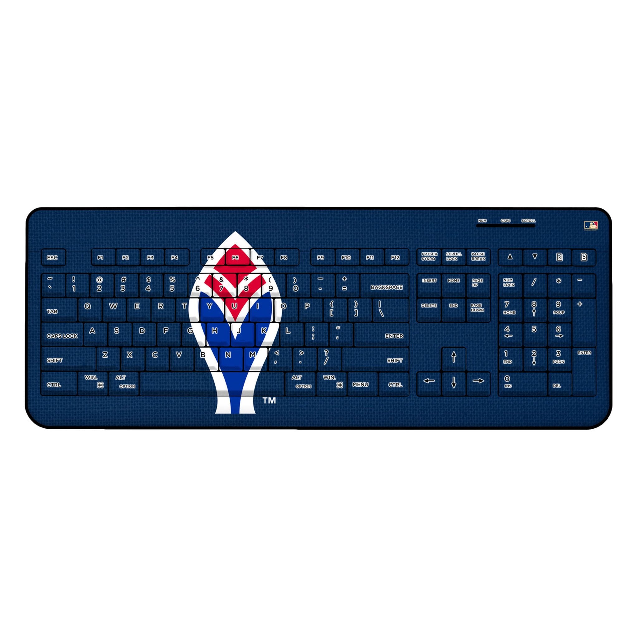 Vintage Atlanta Braves 1972-1975 Cooperstown Collection Wireless USB Keyboard - Perfect for Baseball Fans, Collectors & Office Use