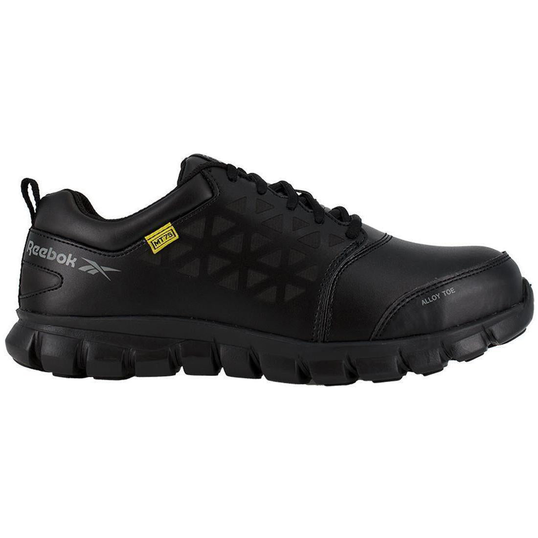 Sublite Cushion Alloy Toe MetGuard Athletic Work Shoes for Men - Lightweight Safety Shoes with Steel Toe Protection for Construction, Warehouse & Industrial Work (Black)