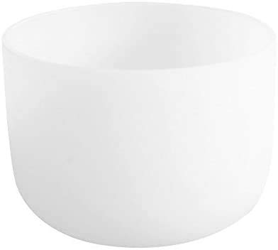 432Hz Perfect Pitch D Note Sacral Chakra Frosted Quartz Crystal Singing Bowl Set - 10 Inch with Mallet & O-Ring Included for Meditation, Sound Healing & Chakra Balancing