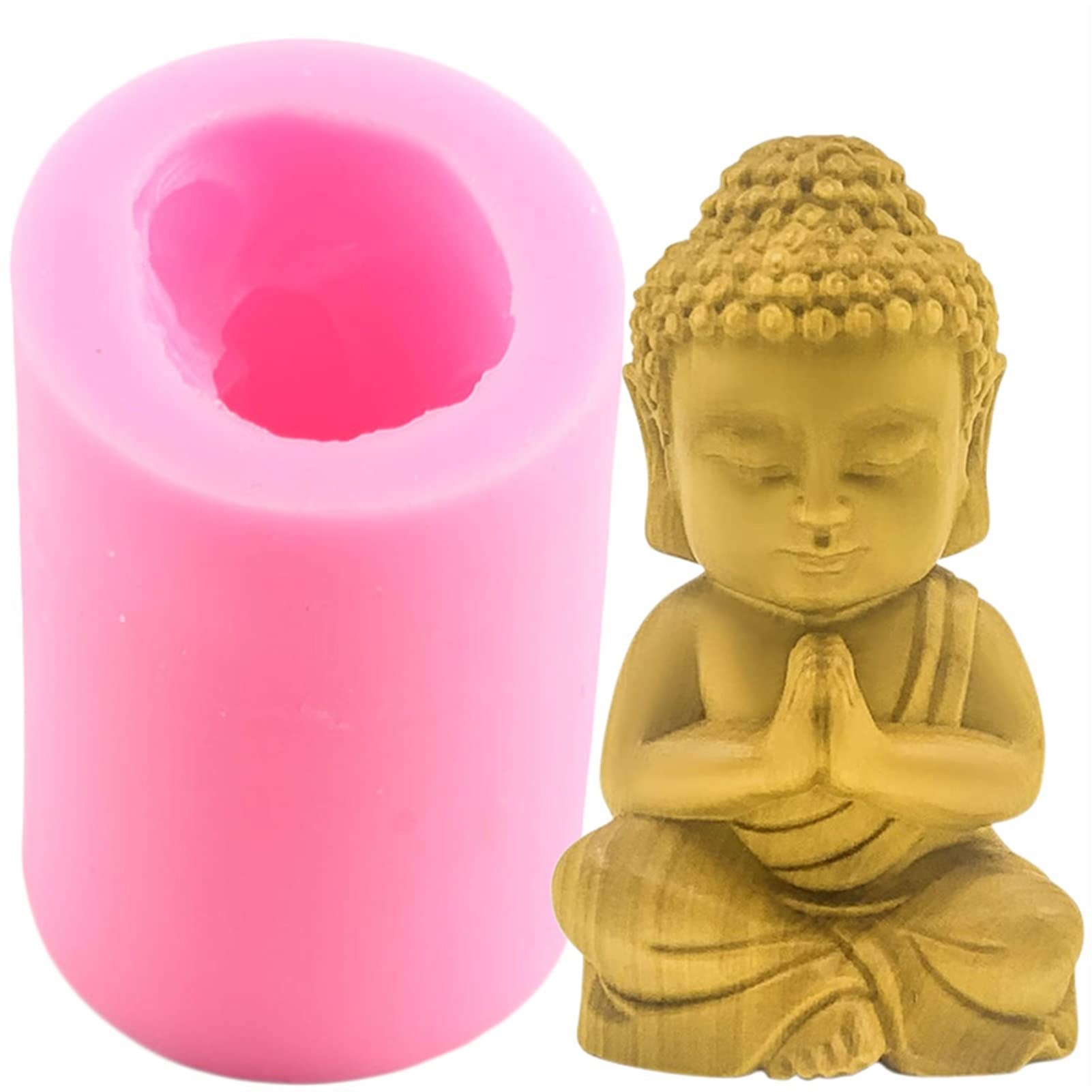 Buddha Design Silicone Candle Mold - DIY Aromatherapy Wax, Resin, Soap, Chocolate & Fondant Candy Molds for Candle Making, Crafts & Home Decor