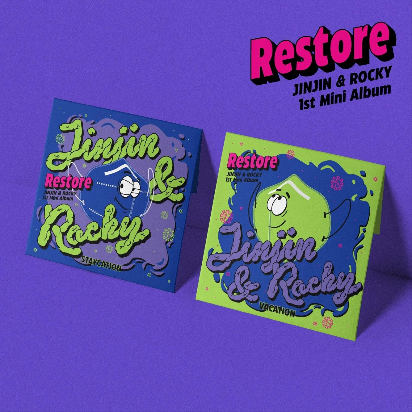 JINJIN & ROCKY (ASTRO) 1ST MINI ALBUM 'RESTORE' + POSTER - K-Pop Collectible for Fans, Home Decor, Gift for Music Lovers