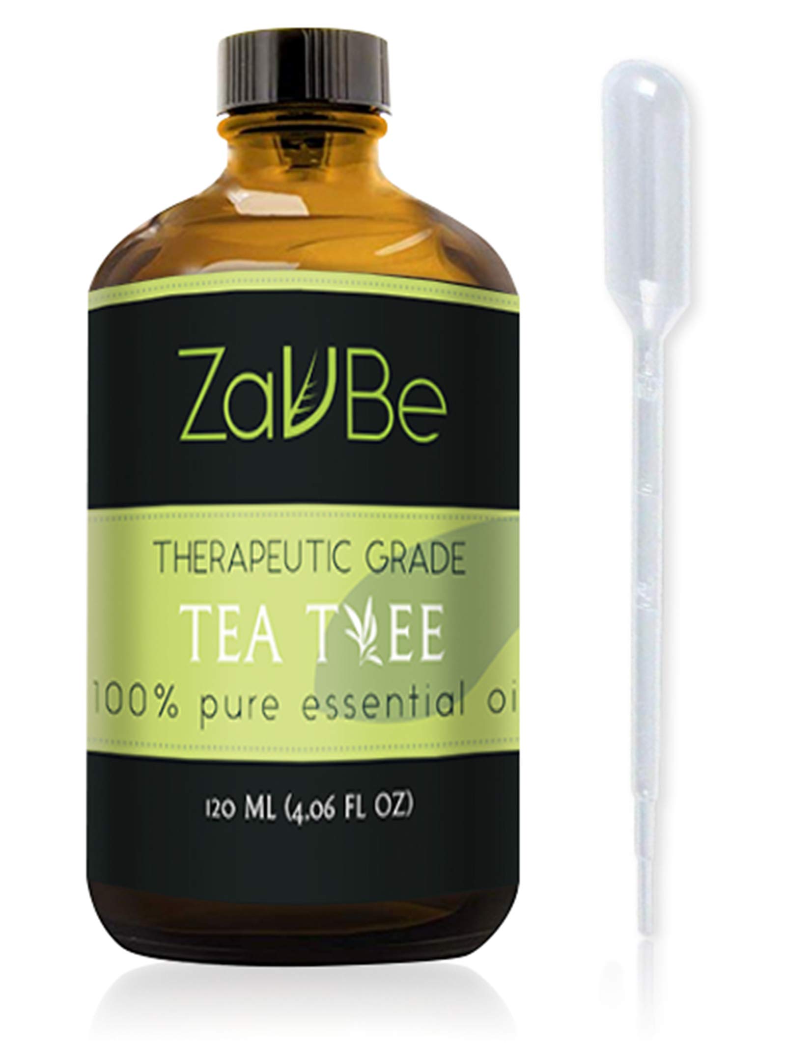 100% Pure Tea Tree Essential Oil (Melaleuca Oil) - Natural Therapeutic Grade, 4 oz (120 mL) for Skin Care, Aromatherapy & Home Cleaning
