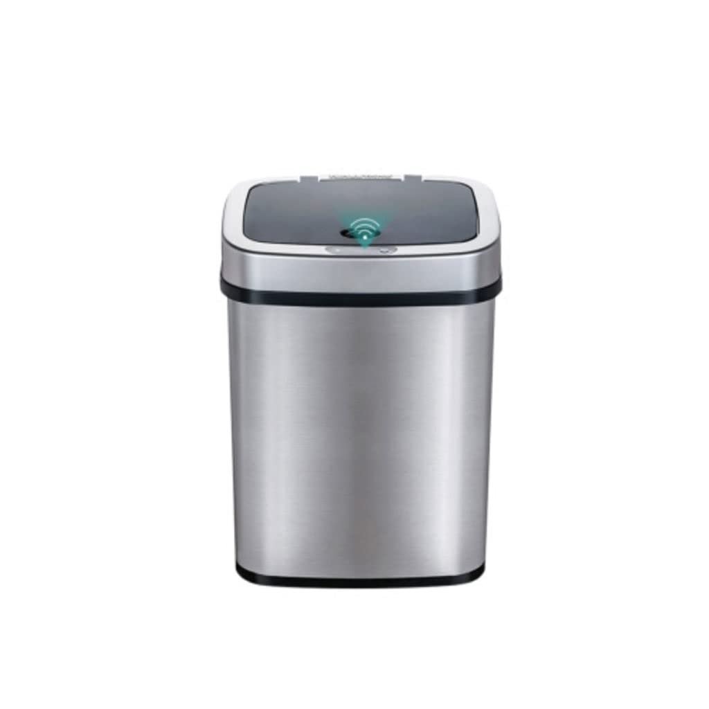 Automatic Sensor Trash Can - Hands-Free Bathroom & Kitchen Waste Bin with Lid, Touchless Garbage Container for Toilet Paper, Compost, and Recycling (Color: Black) - Perfect for Home, Office, and Commercial Spaces