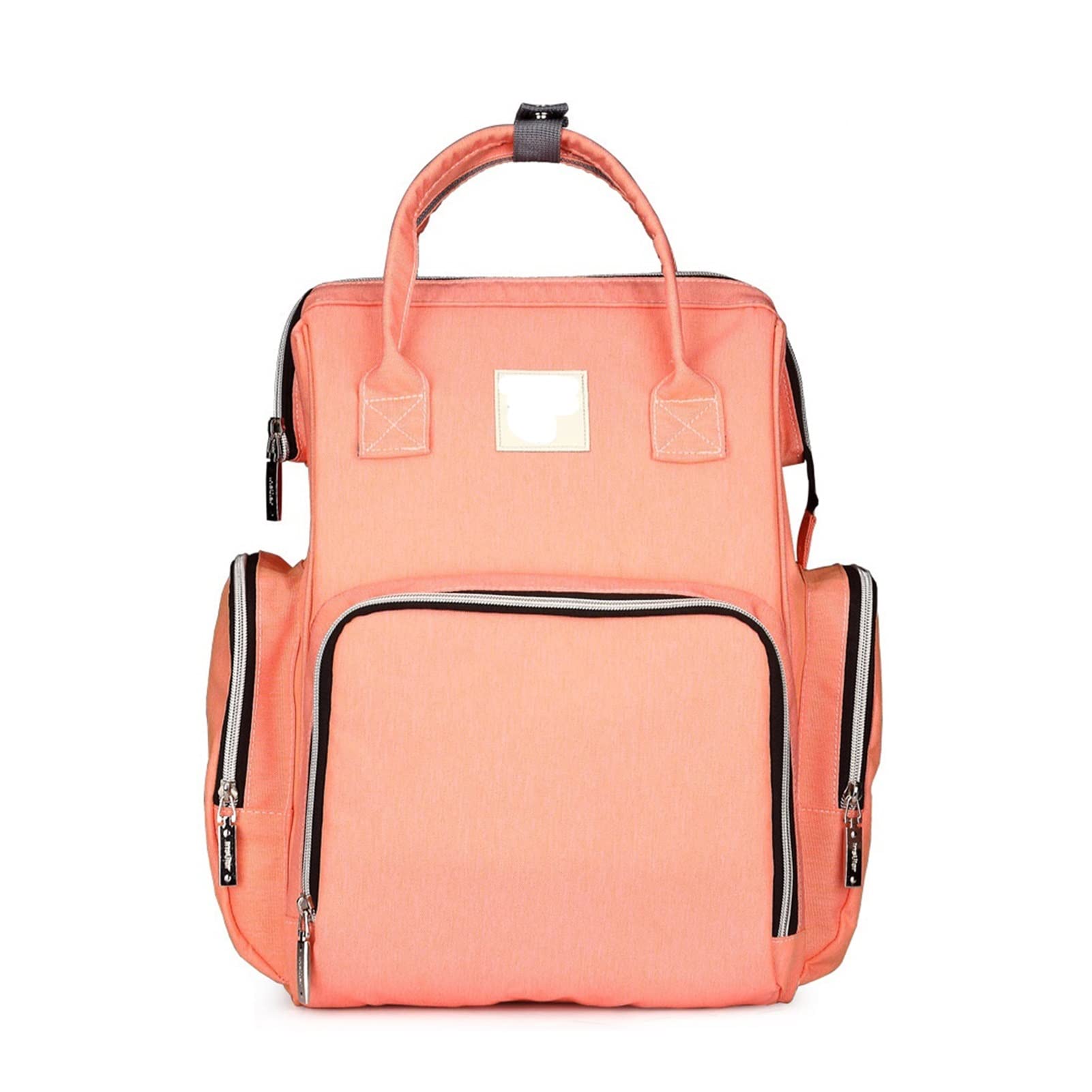HUACHEN-LS Large Capacity Baby Diaper Backpack - Waterproof Maternity Diaper Bag for Travel, Nursing & Baby Care with Multiple Pockets | Perfect for Daycare, Hospital Visits & Family Outings (Orange)