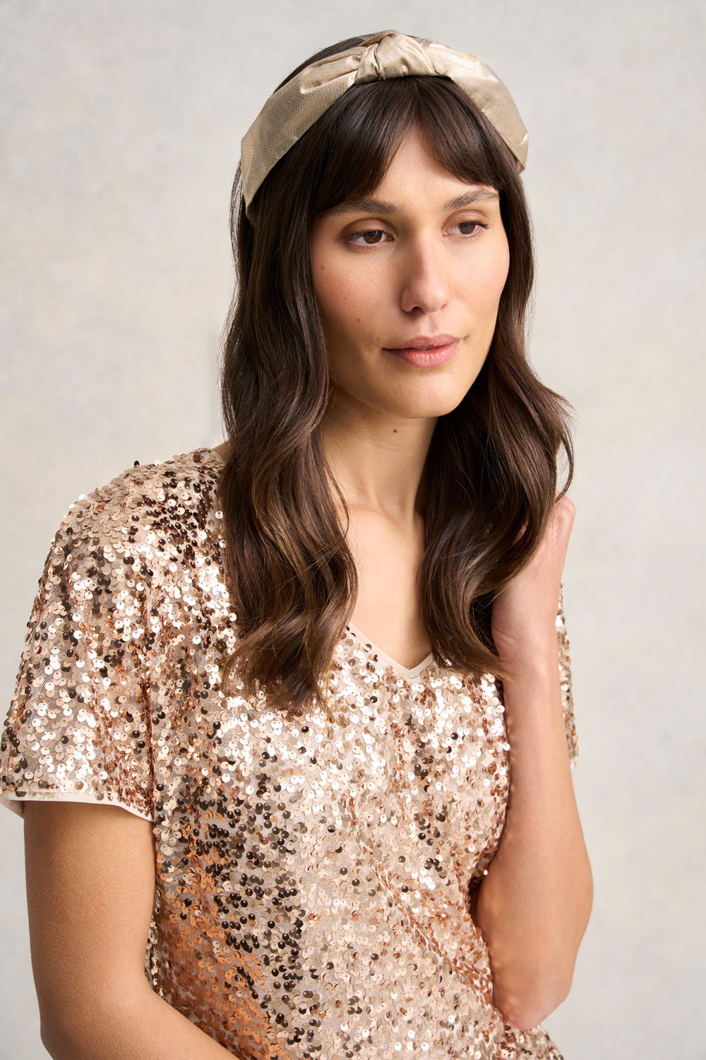 Elegant Gold Knot Headband for Women - Boho Hair Accessories for Weddings, Parties & Everyday Wear