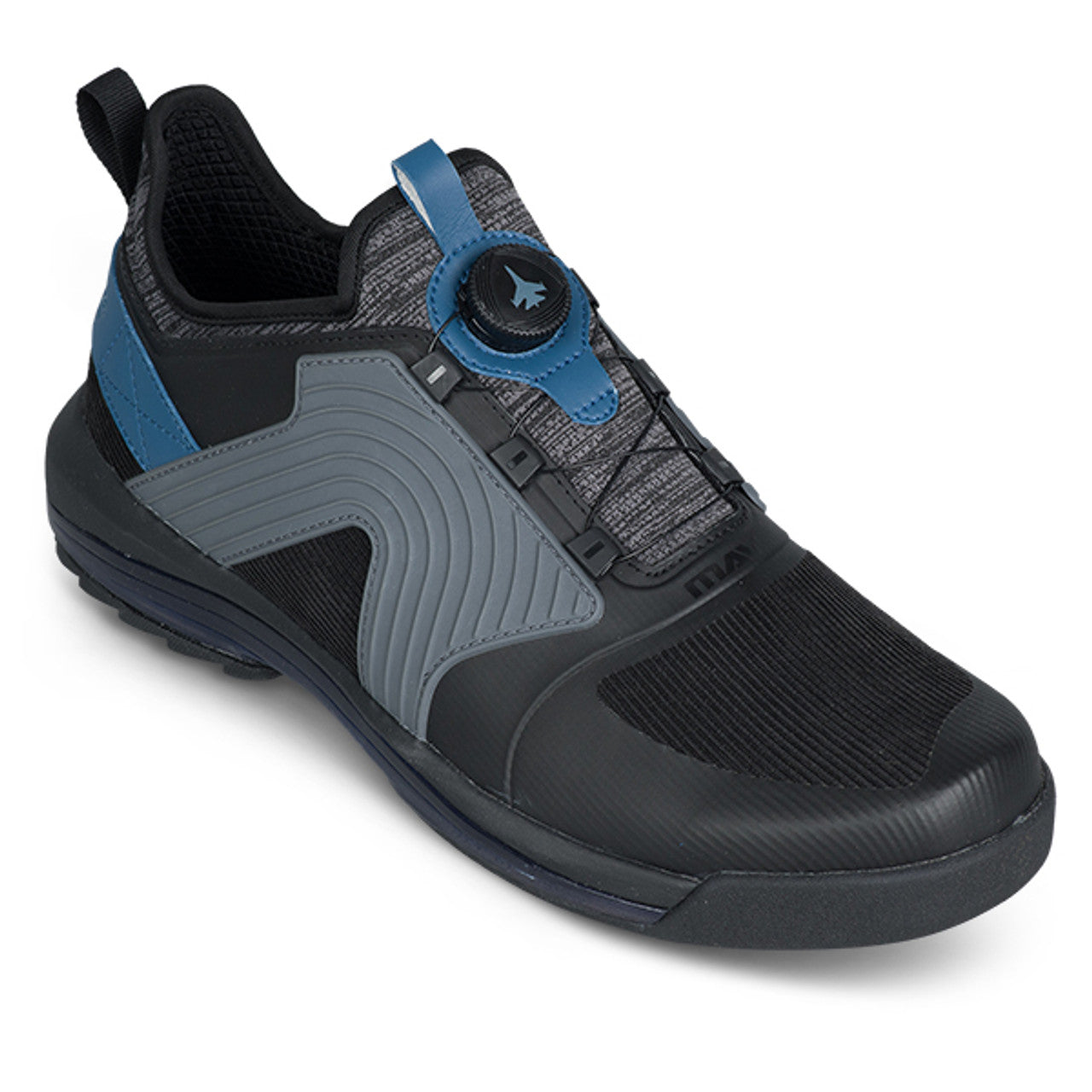 KR Maverick LEFT Hand Men's Bowling Shoes - Black/Cobalt - Perfect for League Play & Professional Bowling Tournaments