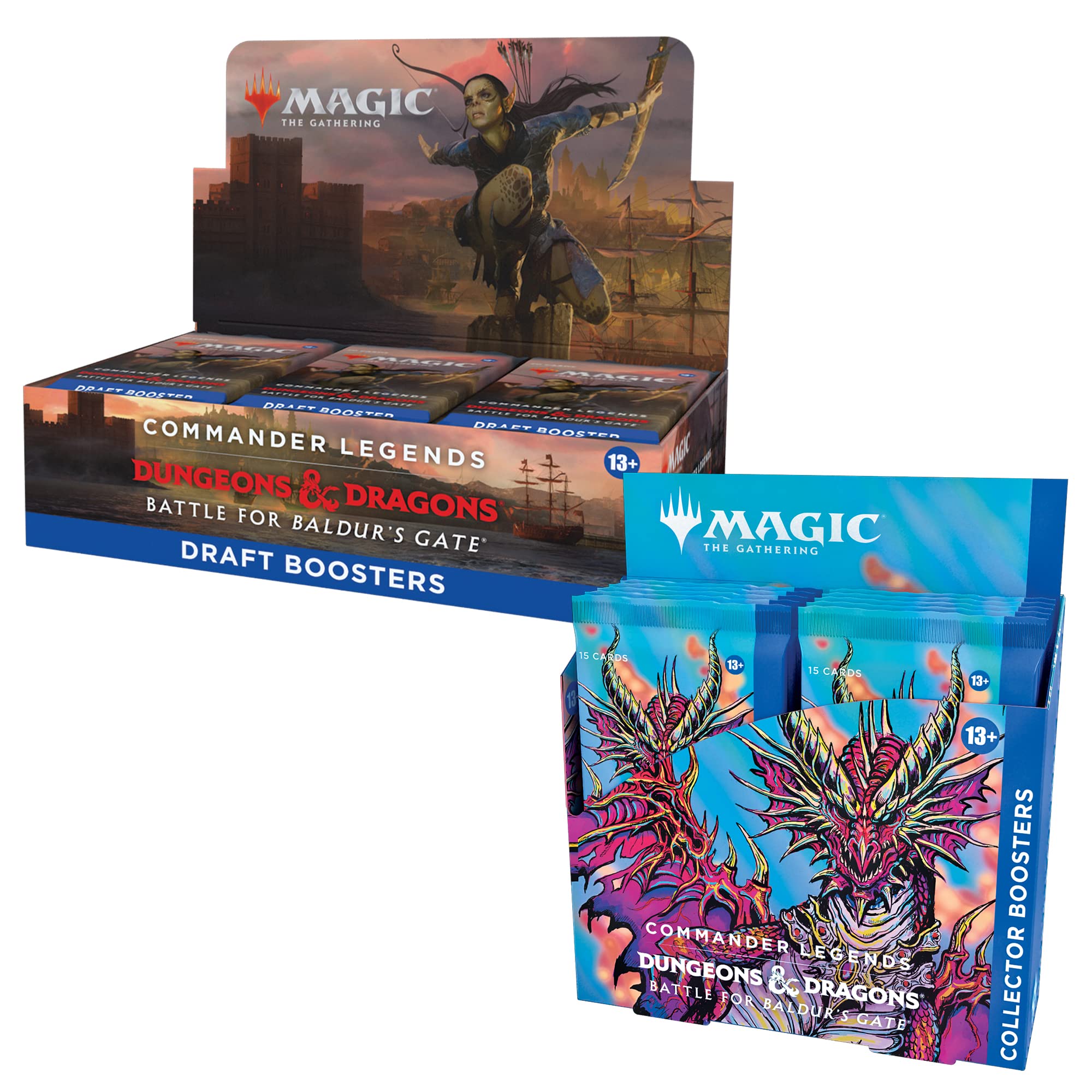 Magic The Gathering Commander Legends: Battle for Baldur's Gate Draft Booster Box + Collector Booster Box | MTG Cards for Commander & D&D Fans | Perfect for Game Nights, Tournaments & Collecting