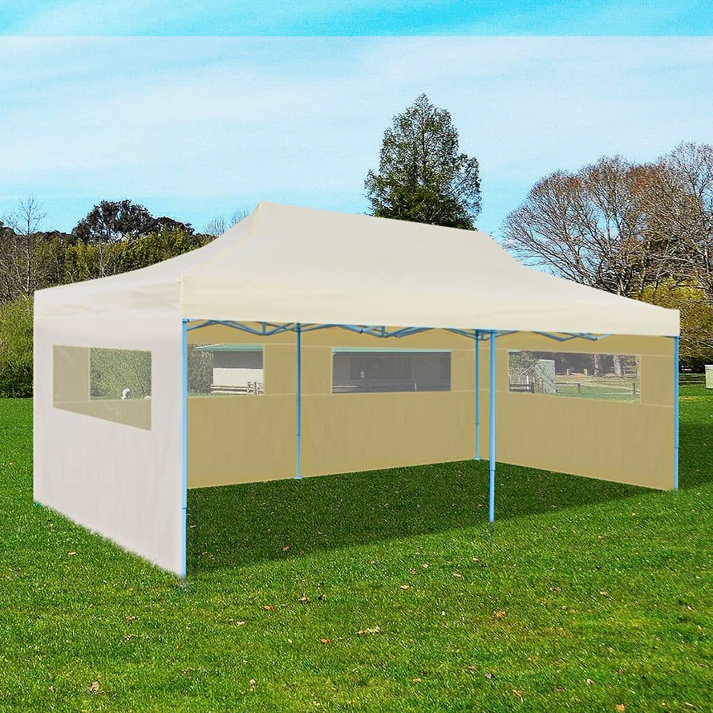 UV-Resistant Cream Pop-Up Party Canopy Tent 9'10