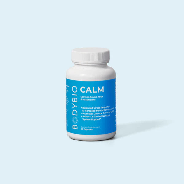 BodyBio Calm - 60 Capsules | Natural Stress & Anxiety Relief Supplement | Supports Relaxation & Mental Clarity | for Daily Stress Management & Better Sleep