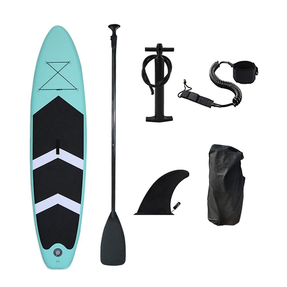 **MengK Inflatable Stand Up Paddle Board (SUP) - Premium Surfboard for Kayaking, Water Sports & Surfing - Includes Paddle, Tail Fin, Foot Rope, Pump & Carry Bag - Perfect for Lakes, Rivers & Ocean Adventures**