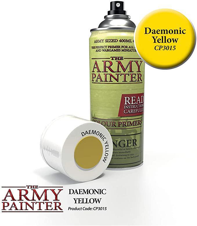 Army Painter Daemonic Yellow Acrylic Color Primer - Fast Drying, High Coverage for Miniatures & Models - Perfect for Warhammer, D&D, and Tabletop Gaming