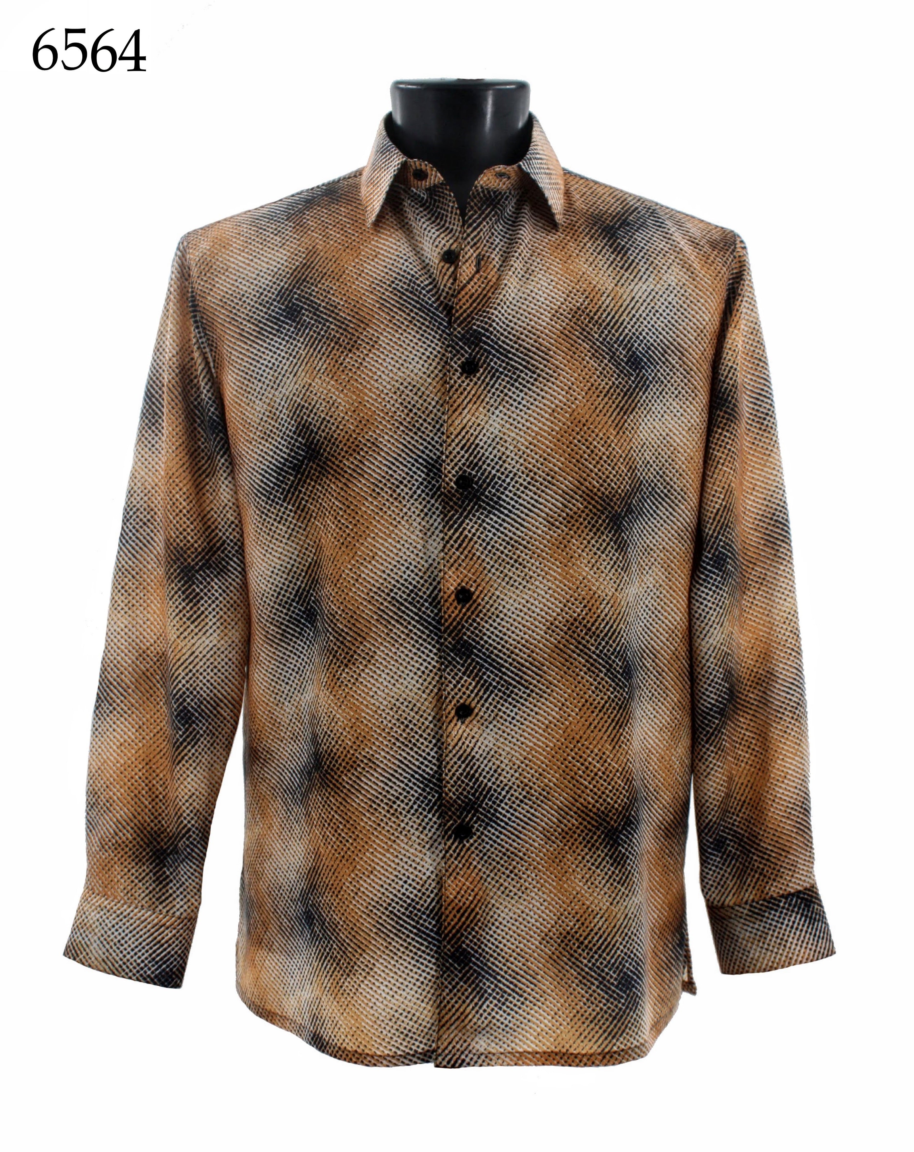 Bassiri Men's Long Sleeve Casual Shirt 6564 - Comfortable Button Down Work & Office Wear