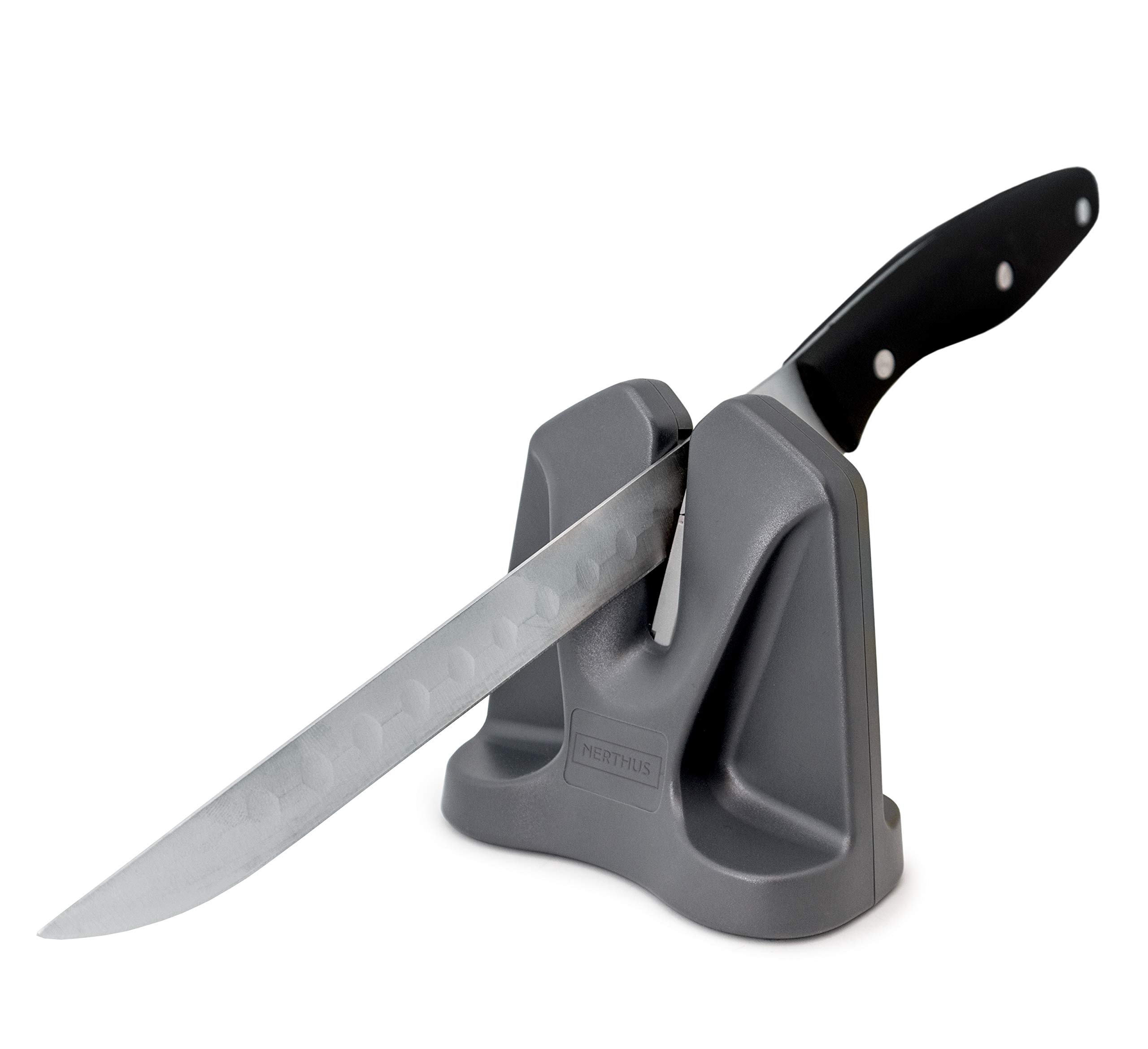 Nerthus Professional Knife Sharpener - High Precision Kitchen Knife Sharpening Tool for Chefs & Home Cooks | Perfect for Kitchen, Camping & Outdoor Cooking