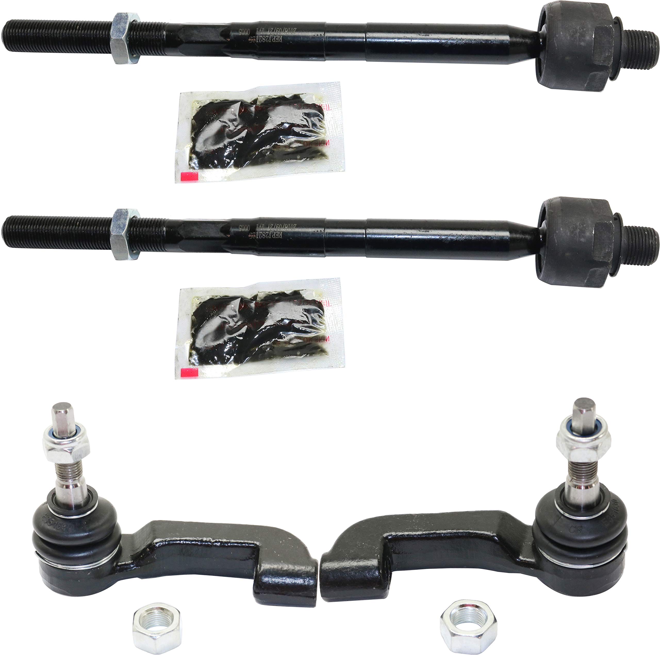 Jeep Liberty 2008-2012 & Dodge Nitro 2008-2011 Front Left & Right Inner Outer Tie Rod End Replacement - Replaces OEM #68066393AA, 52125366AA, 52125367AA - Perfect for Off-Roading, Daily Driving & Suspension Repair