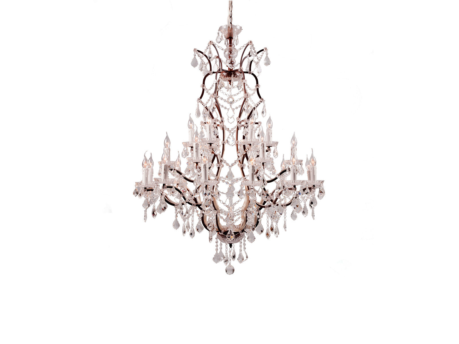 Elegant Crystal Chandelier Lighting Fixture - Modern Luxury Ceiling Light for Dining Room, Bedroom & Living Room Decor | Dimmable LED Chandelier for Home & Wedding Venue Decoration