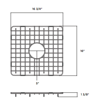 Latoscana Large Stainless Steel Grid for 33-Inch Fireclay Double Bowl Farmhouse Sink - SSG LTD3319L - Perfect for Kitchen Sink Protection and Drainage