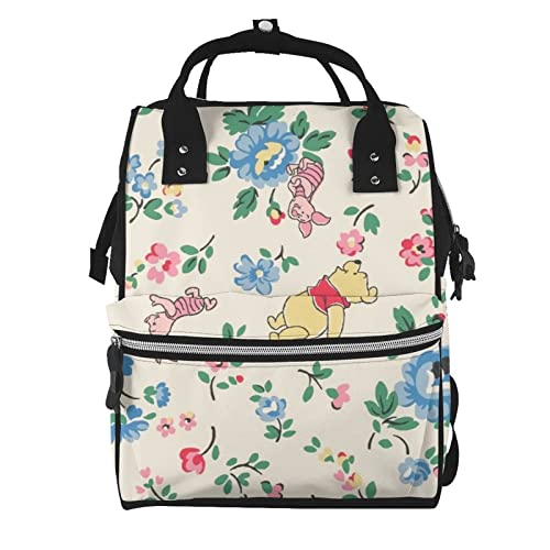 **Radiantz Winnie The Pooh Bear & Pig Diaper Backpack - Waterproof Multifunctional Travel Backpack for Baby Boys & Girls - Perfect for Maternity, Nappy Changing & On-the-Go Parents**