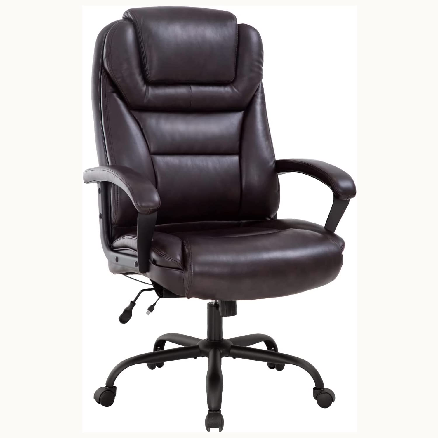 LCH Big & Tall Office Chair 500lbs Capacity - High Back Ergonomic Executive Chair with Wide Seat & Armrests - Heavy Duty Computer Desk Chair for Home Office - Perfect for Plus-Size Professionals & Gaming