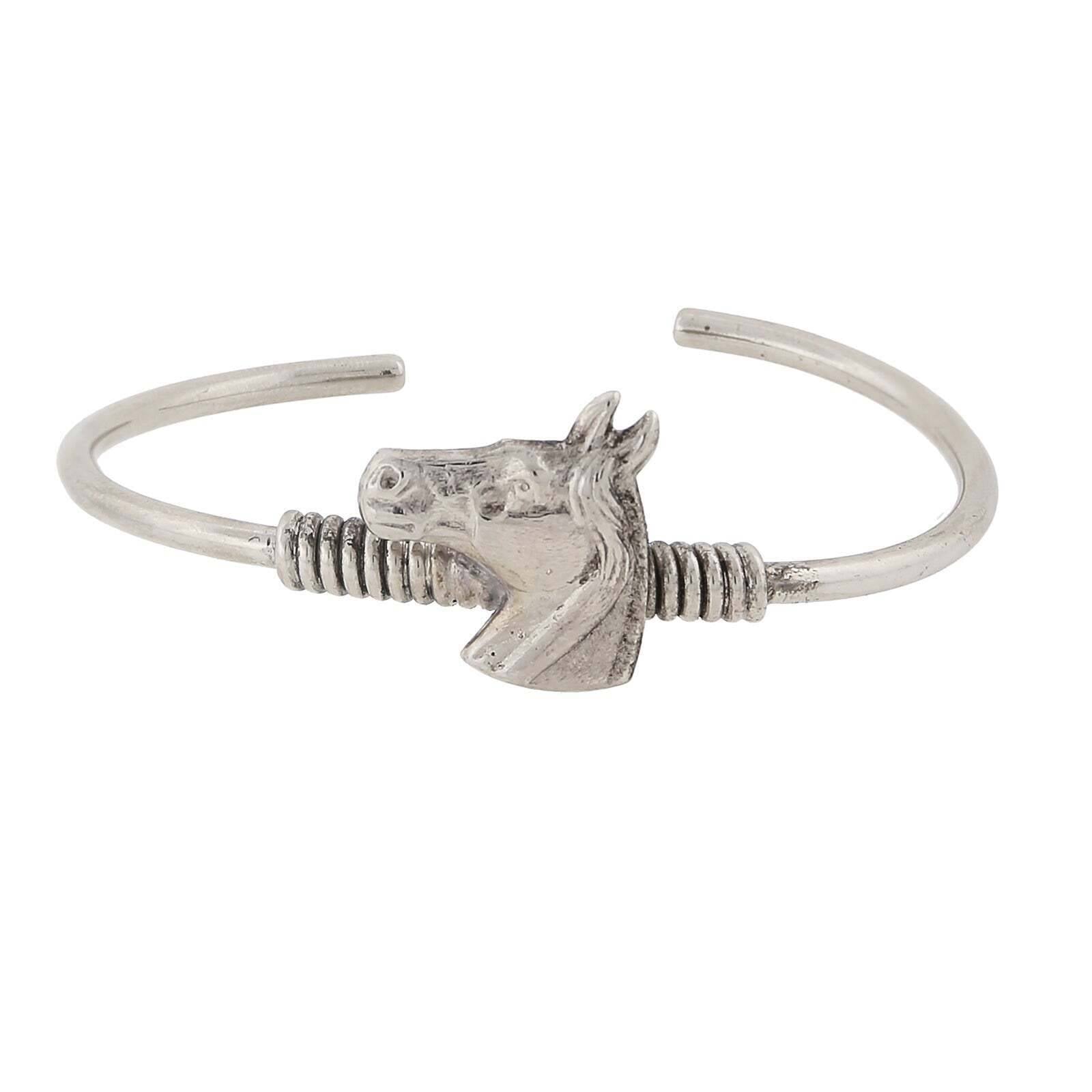 1928 Jewelry Horse Charm Spring Hinge Adjustable Bracelet for Women - Perfect Gift for Equestrian Lovers & Everyday Fashion Accessory